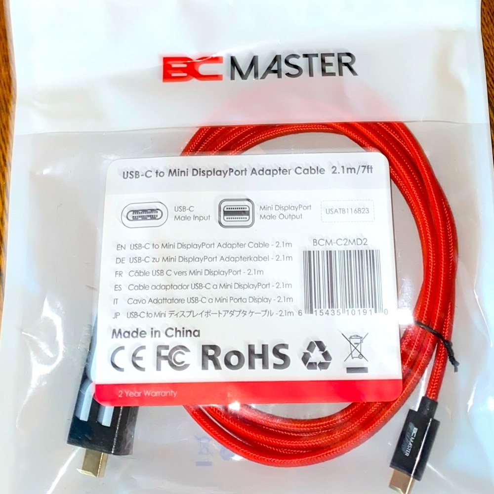 USB-C TO MINI DISPLAY PORT CABLE 7 FT